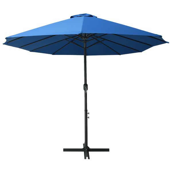 vidaXL Parasol d'ext&eacute;rieur et poteau en aluminium 460x270 cm Bleu