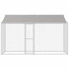 vidaXL Cage pour chien 2 pcs Argent&eacute; 400 x 200 x 258 cm Acier et PE