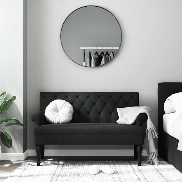 vidaXL Banc avec dossier Noir 120x62x75,5 cm Tissu