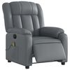 vidaXL Fauteuil inclinable de massage &eacute;lectrique gris similicuir