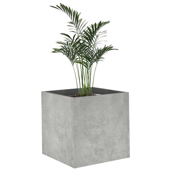 vidaXL Jardini&egrave;re Gris b&eacute;ton 40x40x40 cm Bois d'ing&eacute;nierie