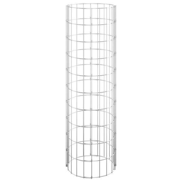 vidaXL Lit sur&eacute;lev&eacute; &agrave; gabion circulaire 3pcs Acier galvanis&eacute; &Oslash;30x100cm