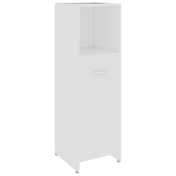 vidaXL Armoire de salle de bain Blanc 30x30x95 cm Bois d'ing&eacute;nierie