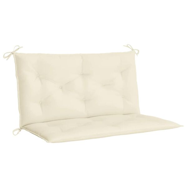 vidaXL Coussin de banc de jardin blanc cr&egrave;me tissu oxford
