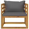 vidaXL Salon de jardin 8 pcs avec coussin Bois d'acacia solide