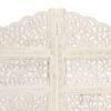 vidaXL Cloison de s&eacute;paration 4 panneaux Blanc 160x165 cm Bois manguier