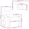 vidaXL Fauteuil inclinable de massage crème tissu