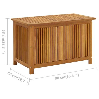 vidaXL Boîte de rangement de jardin 90x50x58 cm bois d'acacia massif