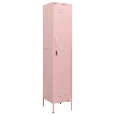 vidaXL Armoire à casiers Rose 35x46x180 cm Acier