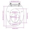 vidaXL Abattant WC à fermeture en douceur Blanc Ovale
