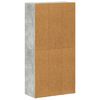 vidaXL Biblioth&egrave;que/Buffet Gris b&eacute;ton 66x30x130 cm Bois d&rsquo;ing&eacute;nierie