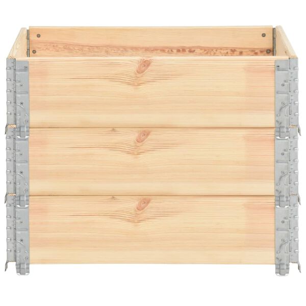 vidaXL Colliers de palette 3 pcs 60x80 cm Bois de pin solide