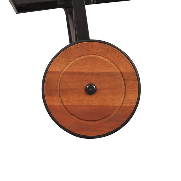 vidaXL Chaise longue avec pieds en acier Bois d'acacia massif