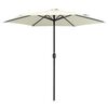 vidaXL Parasol de jardin et m&acirc;t en aluminium 270x246 cm Blanc sable