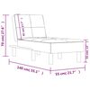vidaXL Chaise longue gris similicuir