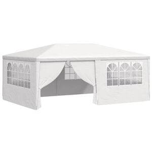 vidaXL Tente de r&eacute;ception et parois lat&eacute;rales 4x6 m Blanc 90 g/m&sup2;