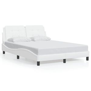 vidaXL Cadre de lit sans matelas Zadar blanc 137x190 cm similicuir
