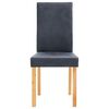 vidaXL Chaises à manger lot de 4 gris similicuir daim