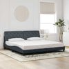 vidaXL Cadre de lit sans matelas gris fonc&eacute; 193x203 cm velours