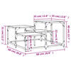 vidaXL Table basse chêne fumé 68x68x40 cm bois d'ingénierie