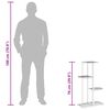 vidaXL Support pour plantes 4 niveaux 43x22x76 cm Blanc M&eacute;tal