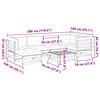 vidaXL Salon de jardin 7 pcs avec coussins bois de pin massif