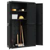 vidaXL Armoire de rangement d'extérieur noir 97x37x165 cm PP