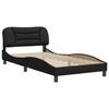 vidaXL Cadre de lit sans matelas Hvar noir 100x190 cm similicuir
