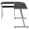 vidaXL Bureau d'angle en forme de L Noir