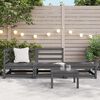 vidaXL Salon de jardin 3 pcs gris bois de pin massif