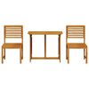 vidaXL Ensemble bistro de jardin 3 pcs Marron Bois d'Acacia Massif