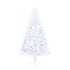 vidaXL Sapin de Noël artificiel pré-éclairé moitié/support blanc 120cm