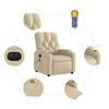 vidaXL Fauteuil inclinable de massage &eacute;lectrique cr&egrave;me tissu
