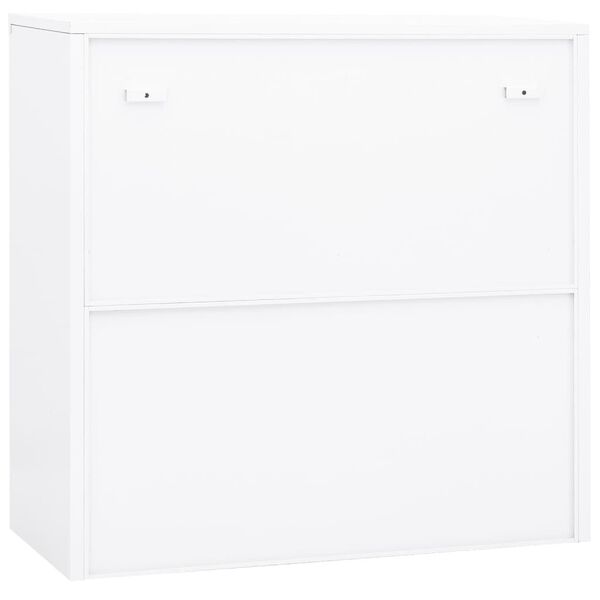 vidaXL Armoire de bureau Blanc 90x40x90 cm Acier