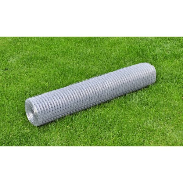 vidaXL Grillage pour voli&egrave;re acier galvanis&eacute; 10x1 m argent&eacute;