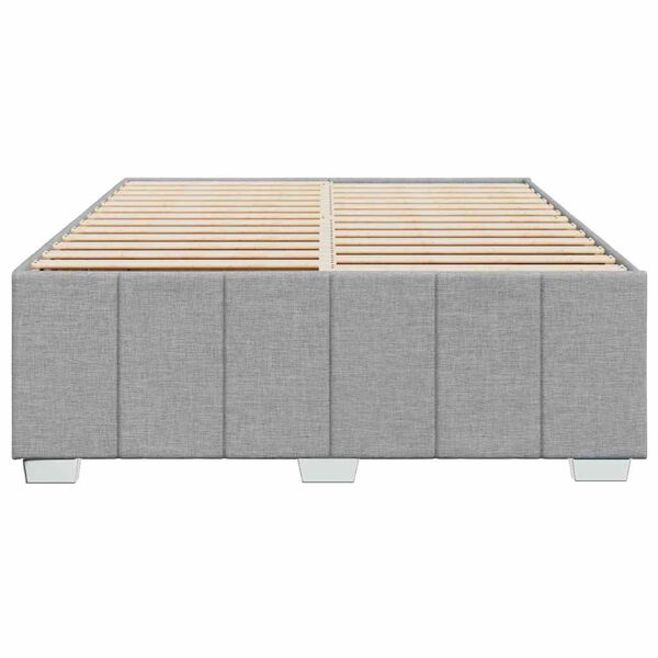 vidaXL Cadre de lit sans matelas gris clair tissu