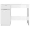 vidaXL Bureau Blanc brillant 100x50x75 cm Bois d'ingénierie