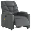 vidaXL Fauteuil inclinable de massage électrique gris similicuir