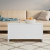vidaXL Table basse Blanc 102x55,5x52,5 cm Bois d'ing&eacute;nierie