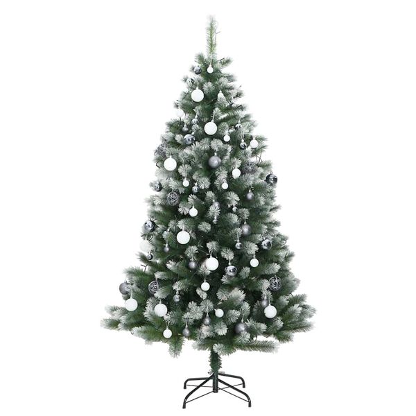 vidaXL Sapin de No&euml;l artificiel articul&eacute; 300 LED et boules 210 cm