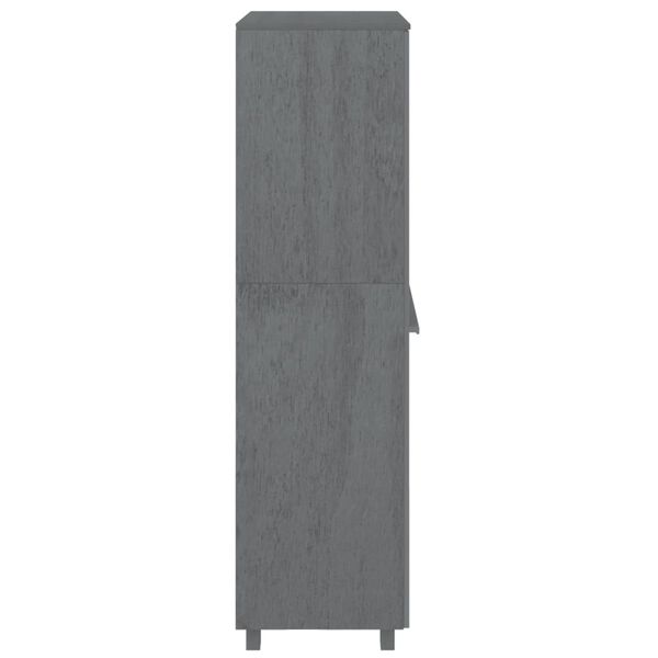 vidaXL Garde-robe HAMAR Gris fonc&eacute; 89x50x180 cm Bois massif de pin