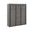 vidaXL Armoire avec compartiments et barres Gris 150x45x175 cm Tissu