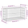 vidaXL Banc de jardin design de gabion 83x31,5x42cm bois massif de pin