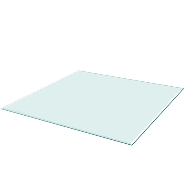 vidaXL Dessus de table carr&eacute; en verre tremp&eacute; 800 x 800 mm