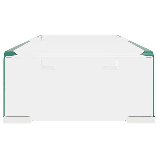 vidaXL Meuble TV/pour moniteur 60x25x11 cm verre transparent