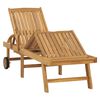 vidaXL Chaise longue Bois de teck solide