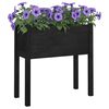 vidaXL Jardini&egrave;res 2 pcs Noir 70x31x70 cm Bois de pin massif