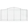 vidaXL Paniers &agrave; gabions arqu&eacute;s 2 pcs 200x30x80/100 cm Fer galvanis&eacute;