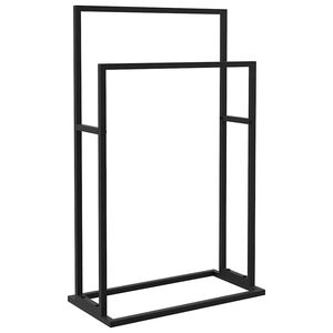 vidaXL Porte-serviettes sur pied Noir 48x24x78,5 cm Fer
