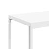 vidaXL Table d'appoint avec roues Blanc 40x30x63,5cm Bois d'ing&eacute;nierie